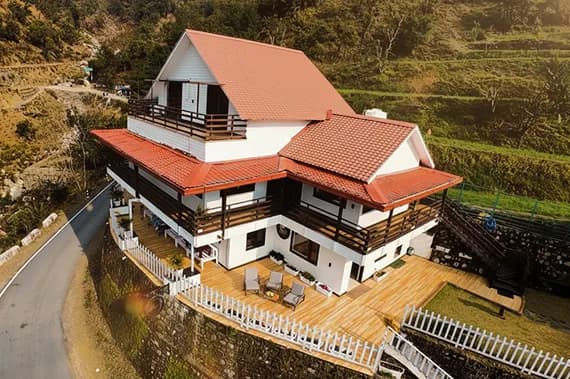 Bhimtal homestay terrace view