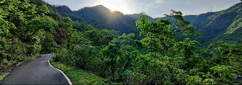 Scenic road in Uttarakhand hills